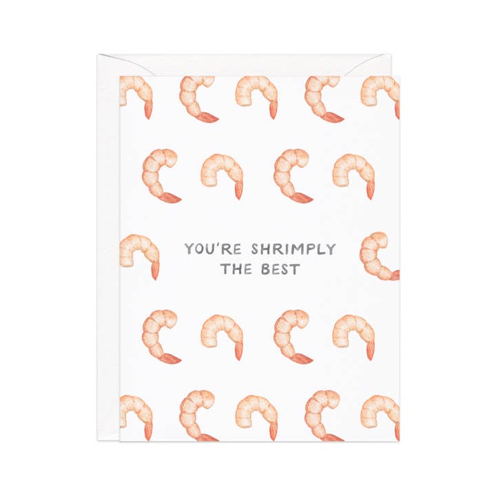 Amy Zhang - Wholesale Friendship Card - Shrimply The Best — Animal Pun Friendship Card1