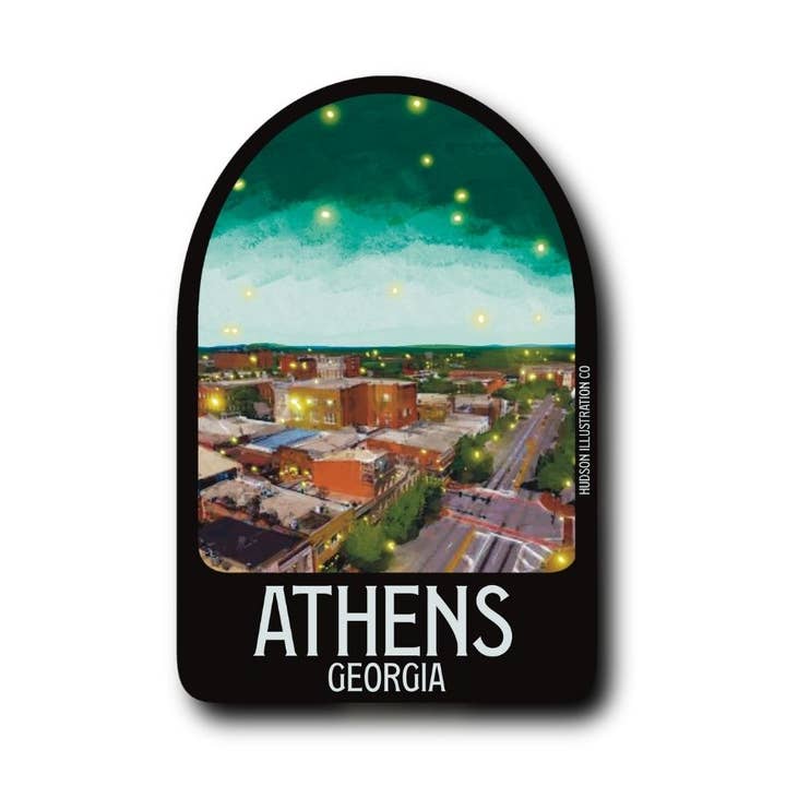 Athens Georgia Sticker/Magnet/Print/Postcard for wholesale by About Town Co
