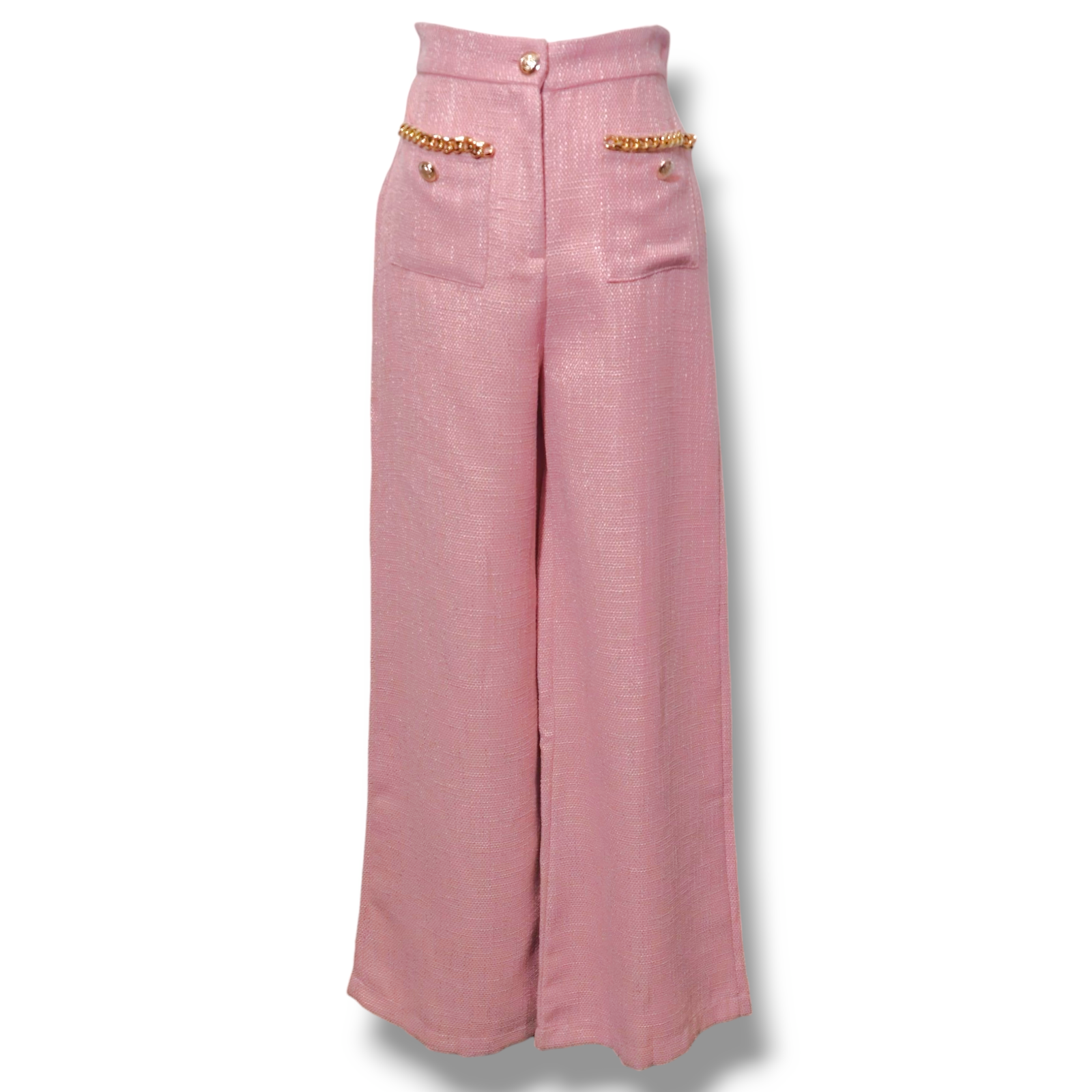 NINEF - Wholesale Pants - Women's - Verdant Elegance Wide-Leg Trousers - Luxurious French Made 0