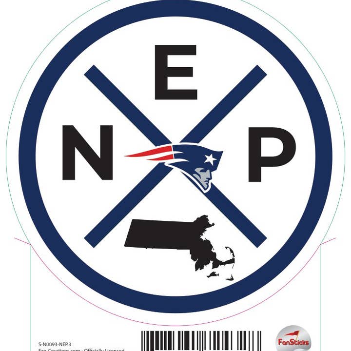 New England Patriots 3" placeringscirkelklistermærke for engroshandel hos Fan Creations