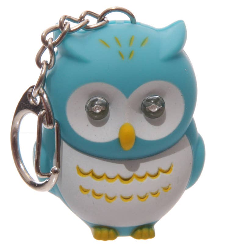 Puckator Ltd – wholesale Keychain – Unisex – Pink and Blue Hooting Owl LED Keyring with Sound3