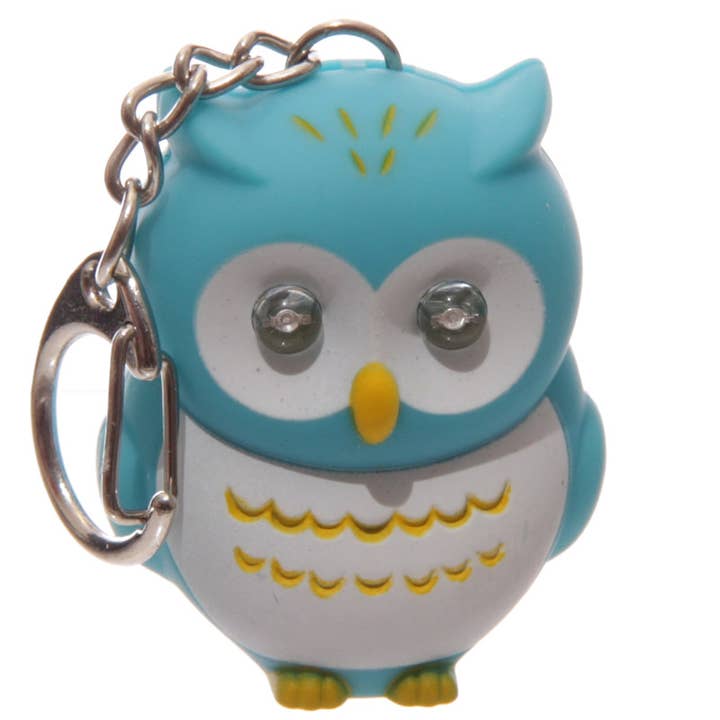 Puckator Ltd – wholesale Keychain – Unisex – Pink and Blue Hooting Owl LED Keyring with Sound3