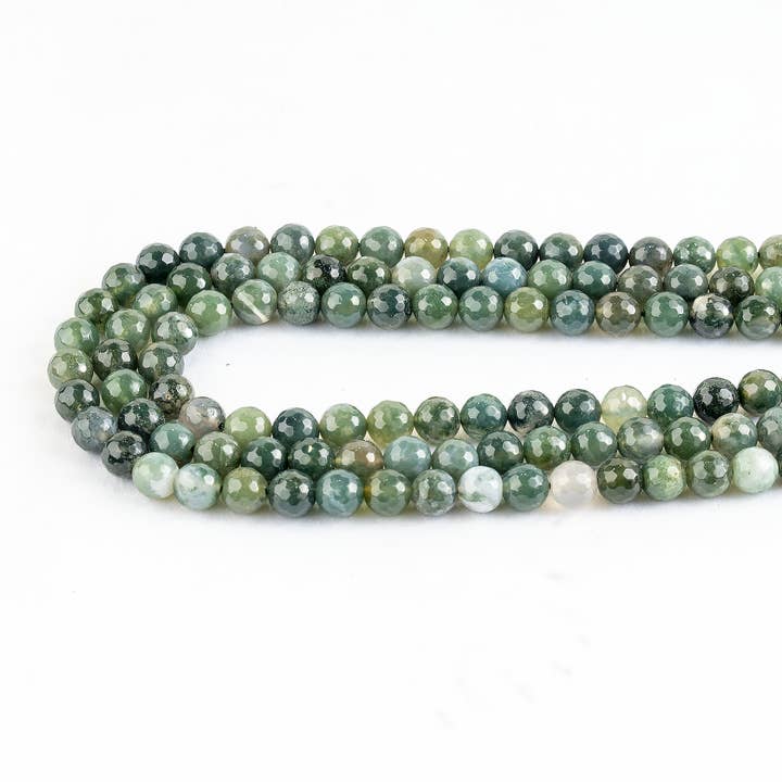 Soothing Crystals Beads - Wholesale Beads - Faceted Beads | Moss Agate | Crystal Beads for Jewelry 1