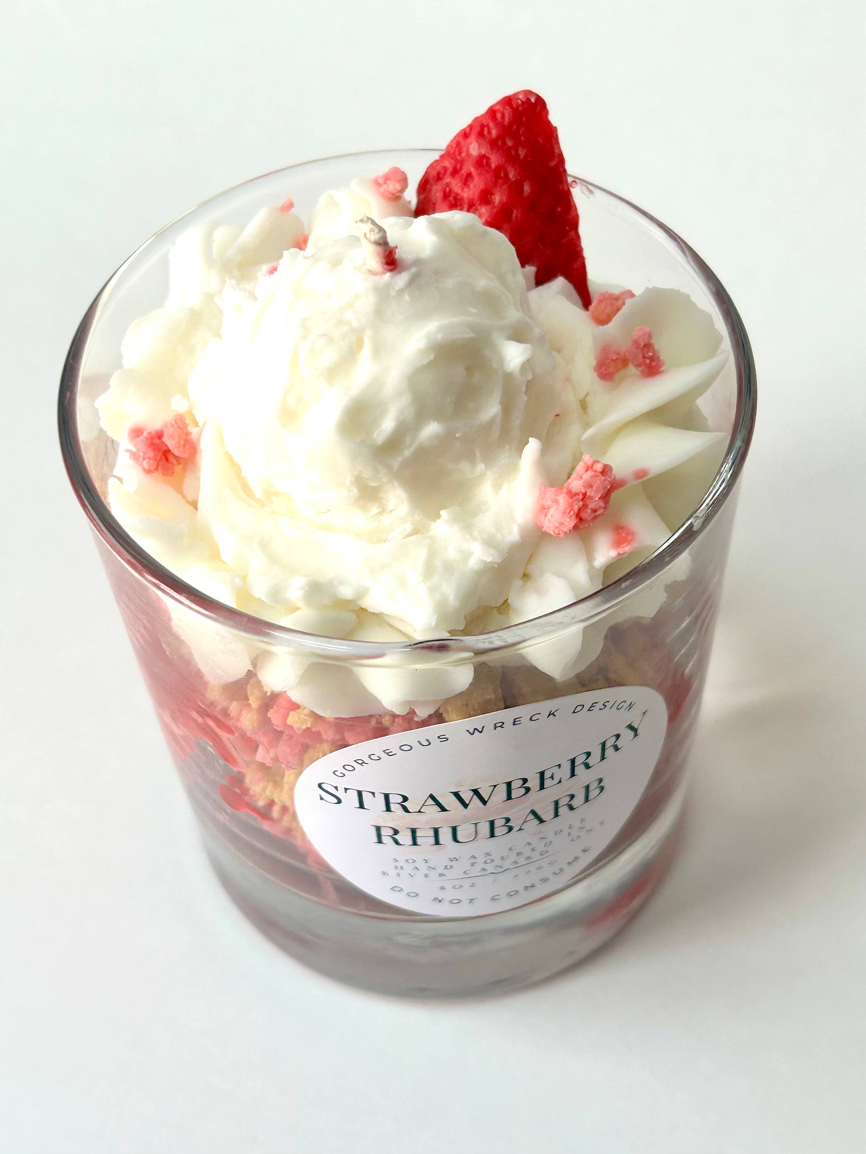 Gorgeous Wreck Design - Wholesale Novelty Candle - Strawberry Rhubarb Dessert Candle 2