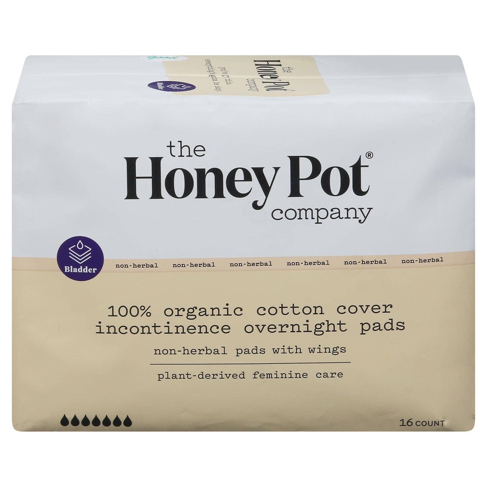 Everyday Supply Co - Wholesale Incontinence Aid - The Honey Pot - Pad Incont Ovrnt Non Hrbl - EA of 1-16 CT0