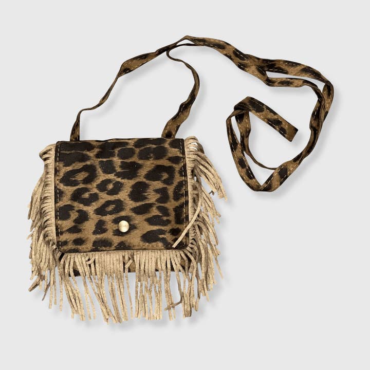 Crossbody Cheetah Dark Bag Kids for wholesale by ILTEX Apparel