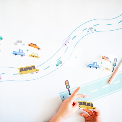 MagicPlaybook – Engroshandel Klistermærke - Børn og baby – Transport Washi-klistermærker - 200+ køretøjer til håndværk og dekoration5