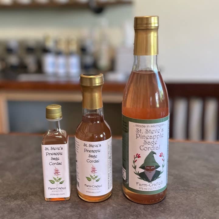 Cordial (Syrup) - Pineapple Sage for wholesale by St. Steve's Farm-Crafted Beverages