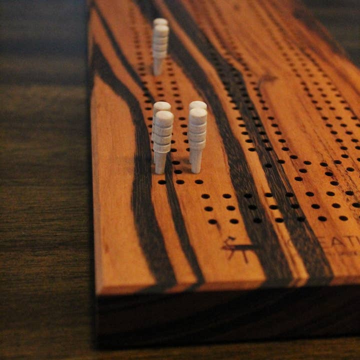 Simple Handmade Cribbage Board for wholesale by Creations with passion