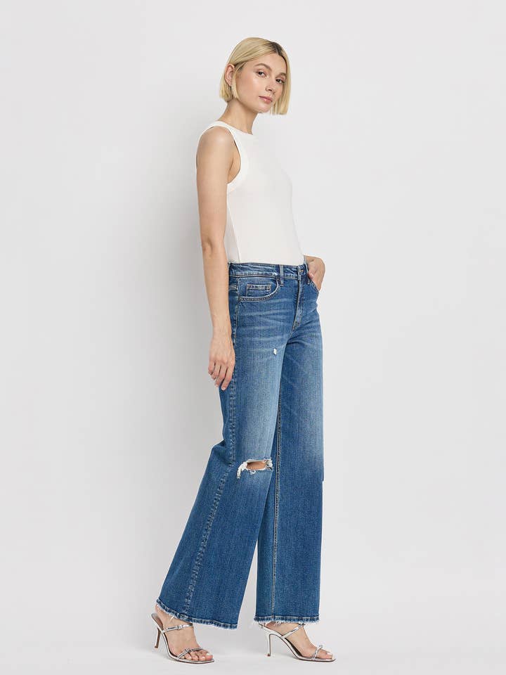 BLITHE HIGH RISE WIDE LEG JEANS F5684 for wholesale on Faire