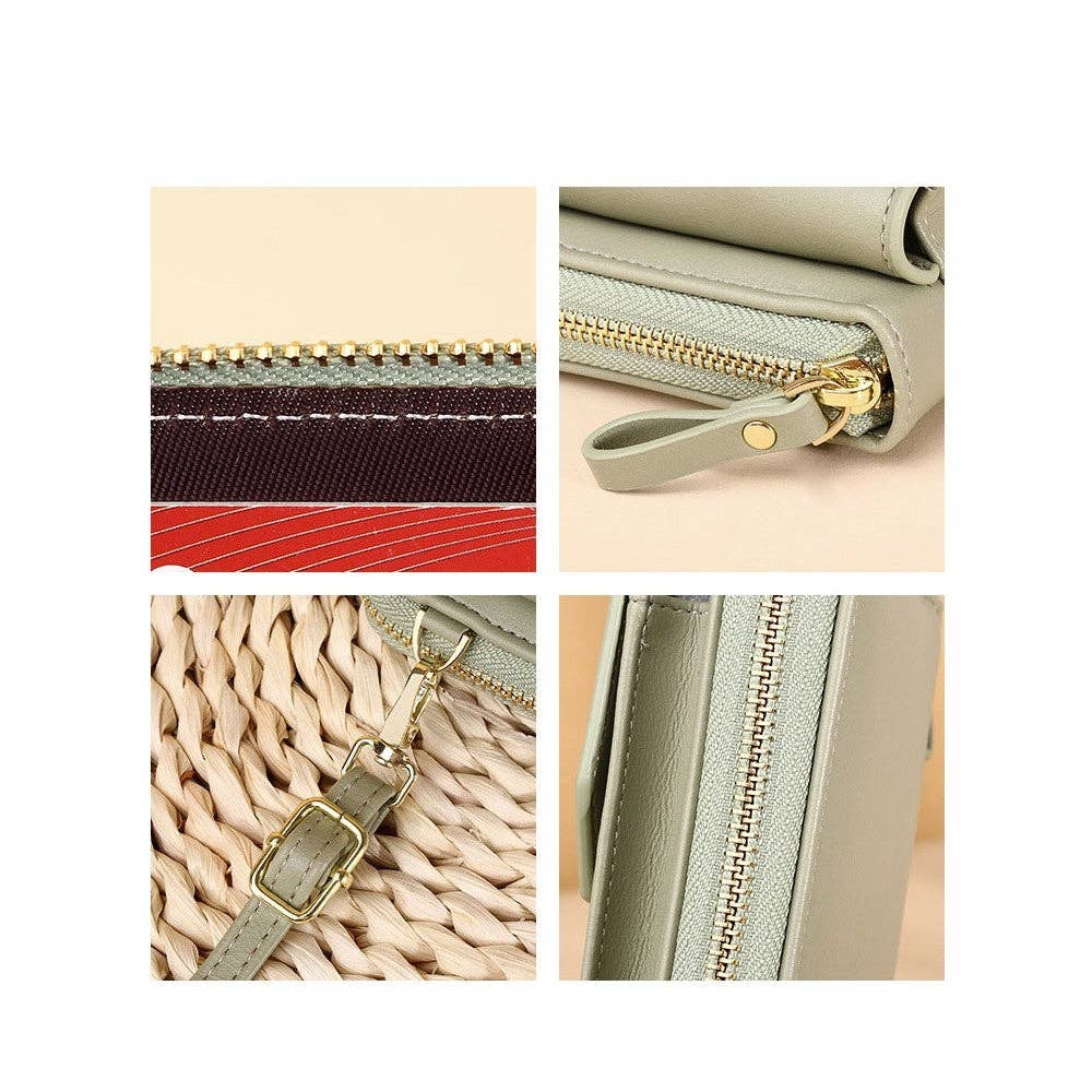 ShieldChic - Vente Sac à bandoulière – femme - Sac à bandoulière multifonctionnel en similicuir uni pour téléphone portable et portefeuille.6