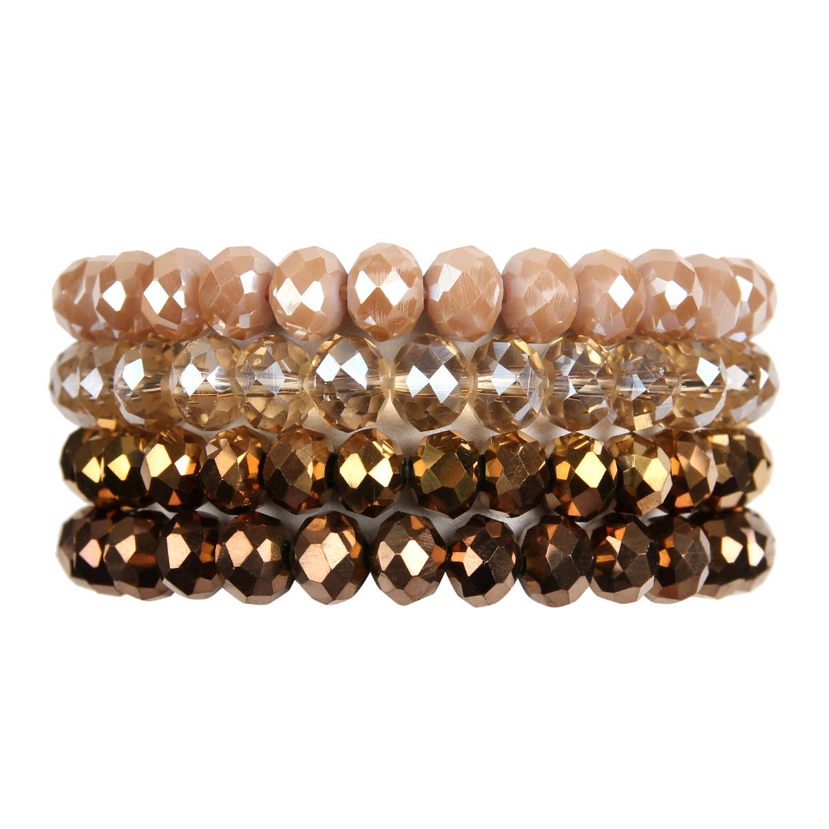 MYS Wholesale Inc - Wholesale Beaded Bracelet - 4 Line Glass Beads Stretch Bracelet11