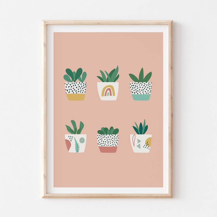 Mini Pots Print for wholesale by Edenwilde