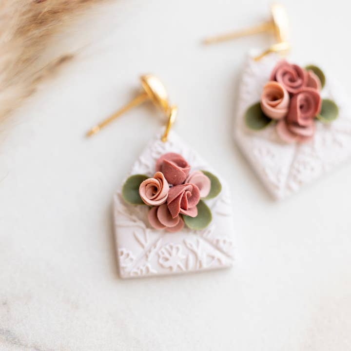 Crafted From Faith, LLC – wholesale Dangle earrings – Lovely Letter Florals0