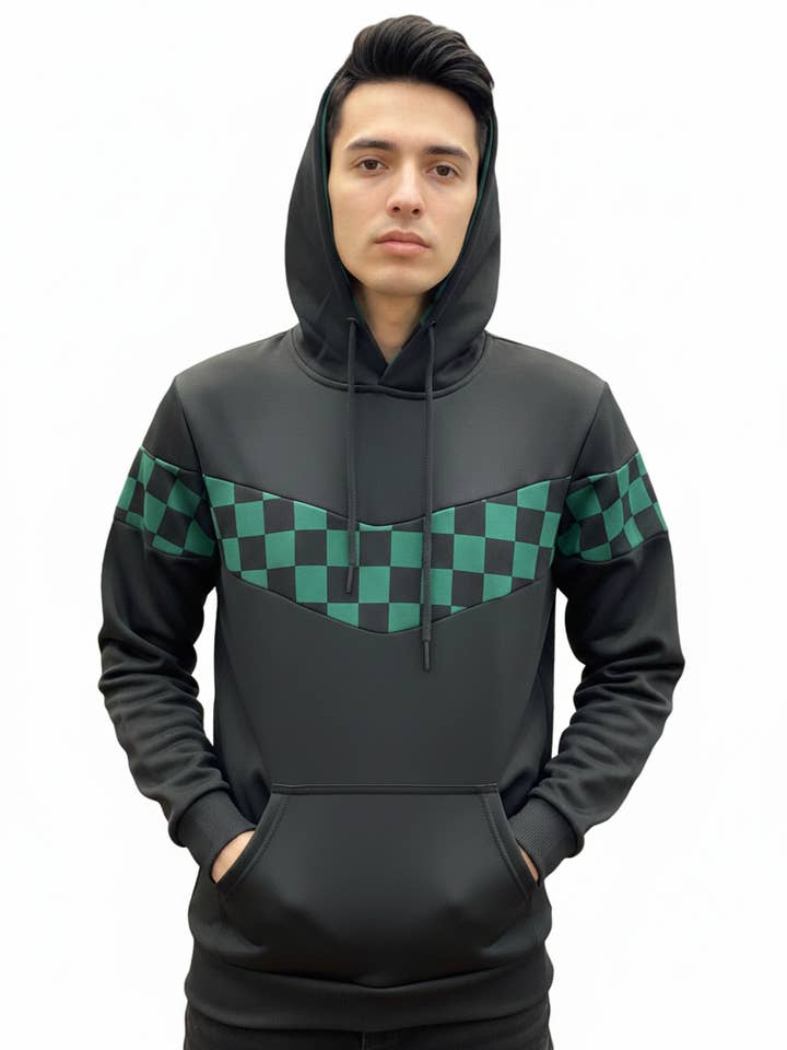 geruite hoodie voor wholesale door berrydenim