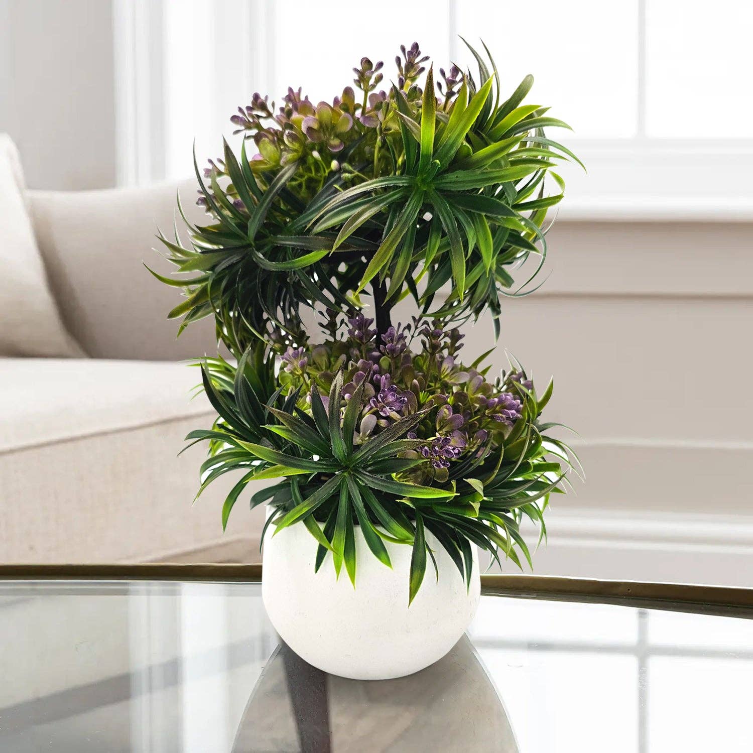 Ledsone – wholesale Artificial plant – Small Potted Artificial Flower 2 Pack Indoor Décor ~538124