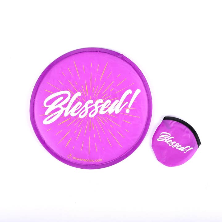 Foldable Hand Fan Blessed - Pack of 6 for wholesale by Swanson Christian Products