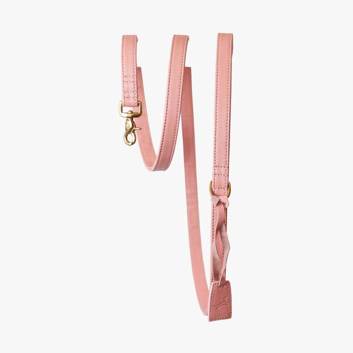 Lyserød læder hundesnor for engroshandel hos The Dog Musthaves