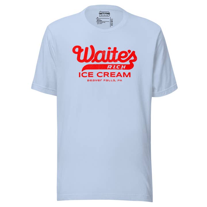 Yinzylvania - Wholesale Screen Printed T-Shirt - Unisex - Waite's Ice Cream - Beaver Falls, PA