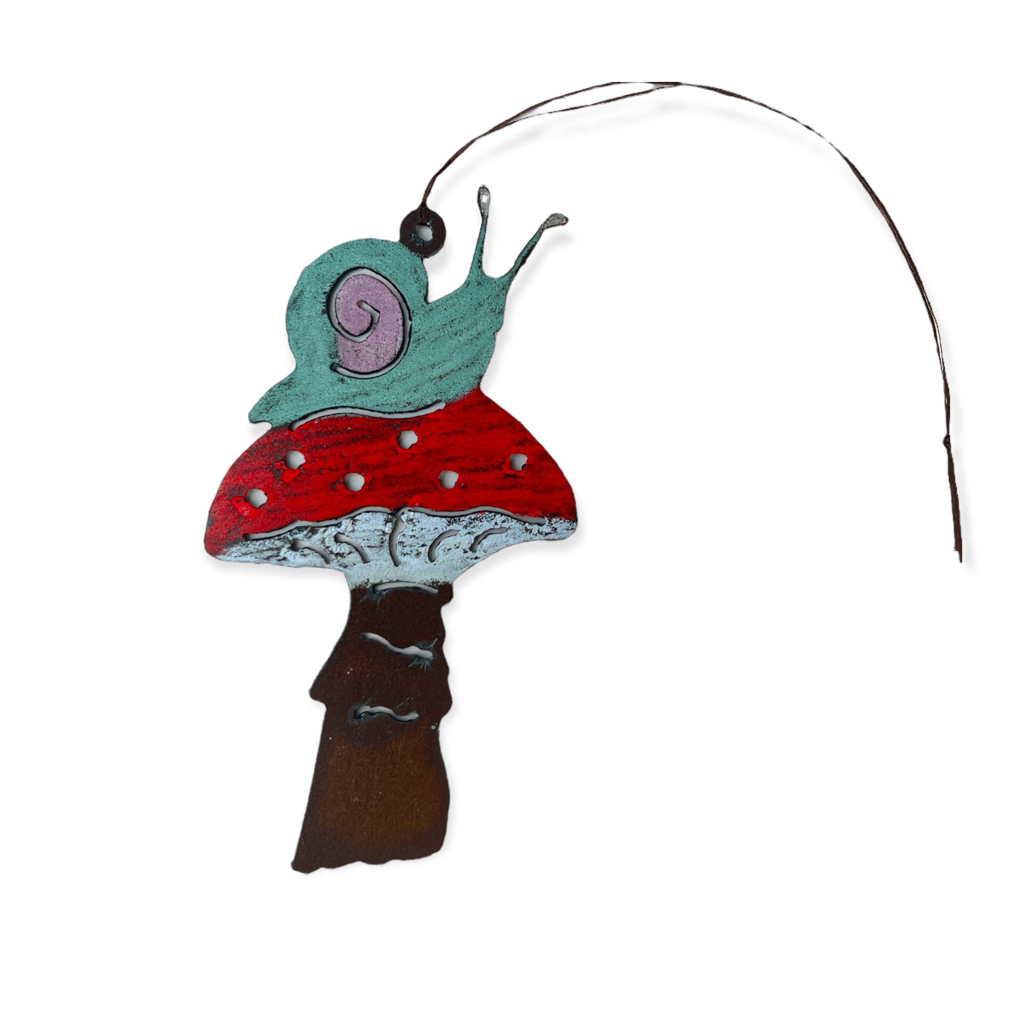 Whimsies - Wholesale Ornament - Mushroom Ornament Snail whimsical gift holiday garden retro1