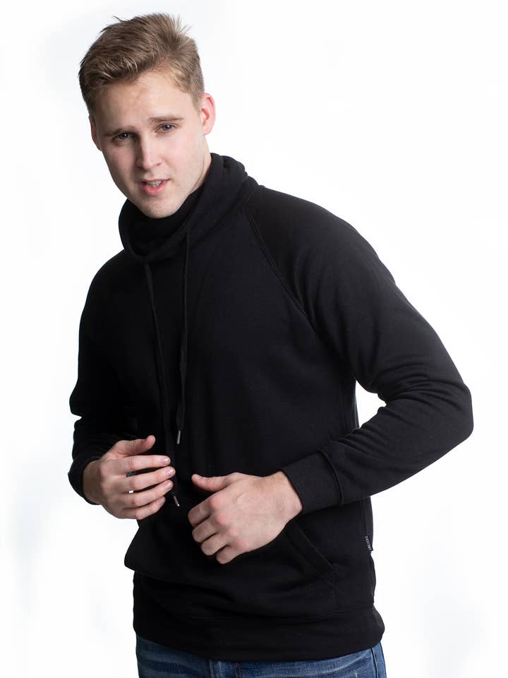 W2499-0002 FLEX FLEECE FUNNEL NECK RAGLAN for wholesale by Dikotomy