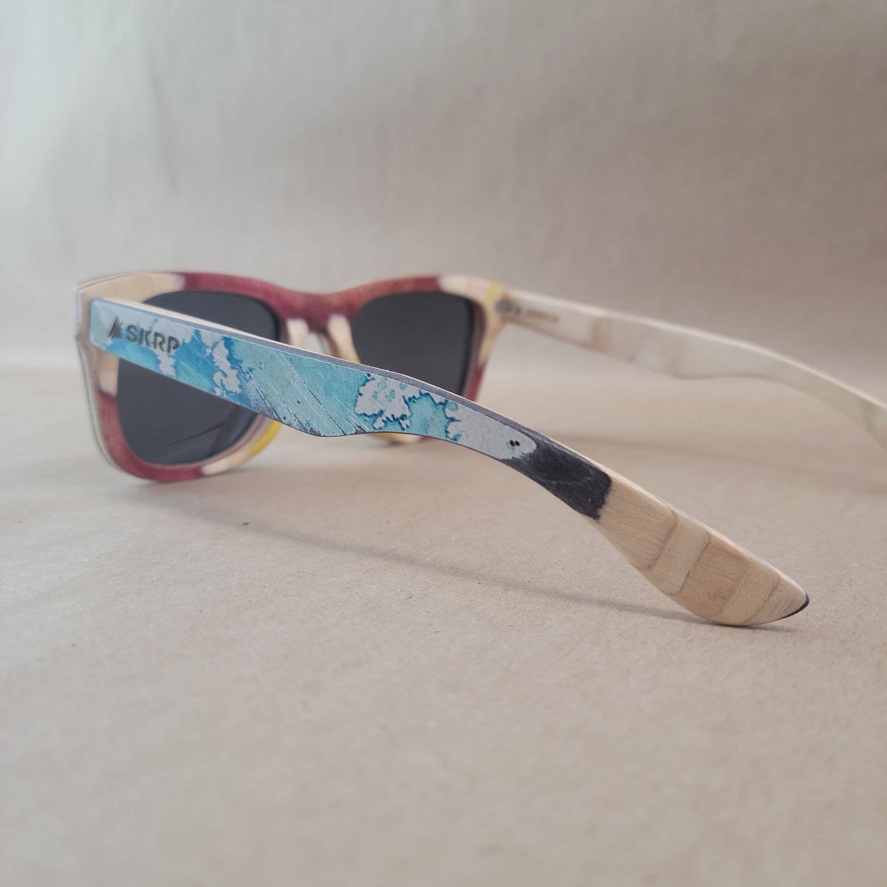 SKRP - Wholesale Sunglasses - Unisex - Recycled Skateboard Sunglasses w/ colored lenses (Wayfarer)4