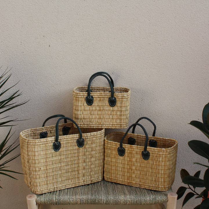 Superb LARGE XXL MOROCCAN basket - 3 sizes - tote bag - ideal shopping, markets, work, beach... for wholesale by Boutique Huléti