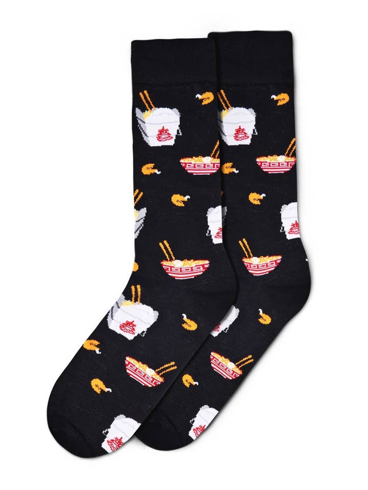 Infinity Classics International Inc. - Wholesale Socks - Men's - MeMoi Let's Order Takeout Bamboo Blend Men's Crew Socks2