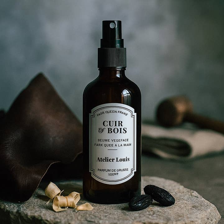 Atelier Louis – Großhandel Raum- & Wäschespray – Leather and Wood natürlicher Raumduft0