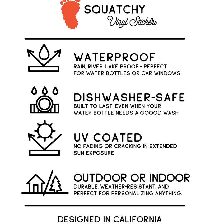 Squatchy - Wholesale Sticker - Shire National Park Sticker | Waterproof Vinyl Sticker1