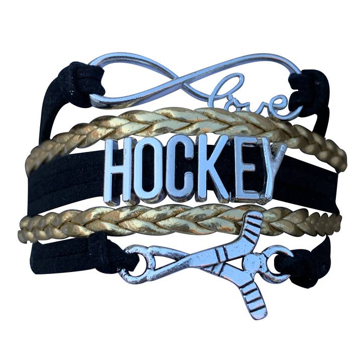 Girls Ice Hockey Infinity Bracelet - Pick Colors for wholesale by Sportybella