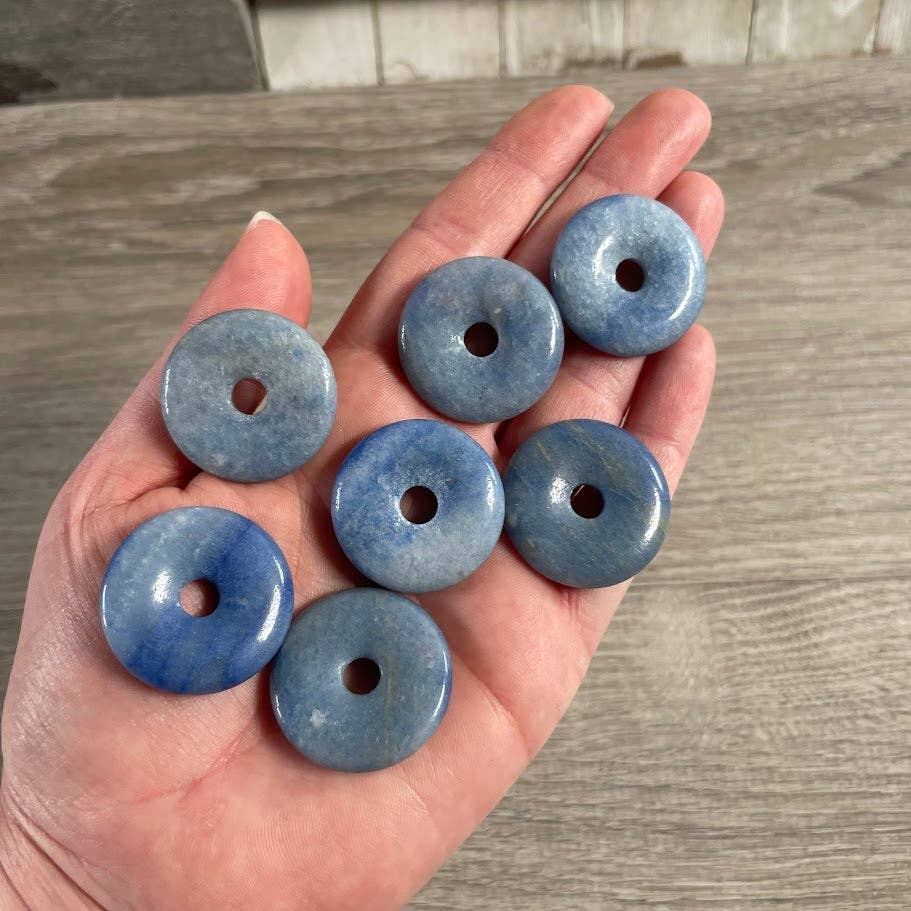 Keystone Crystals - Wholesale Spiritual Stone/Crystal - Donut Pi Stone 30mm Gemstone Pendant –  Strung or Plain27