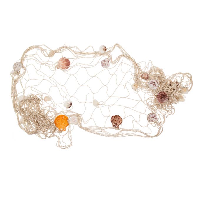 Out of the blue KG - Wholesale Decorative Tabletop Object - Fishing net with seashells, ca. 100 x 200 cm,3