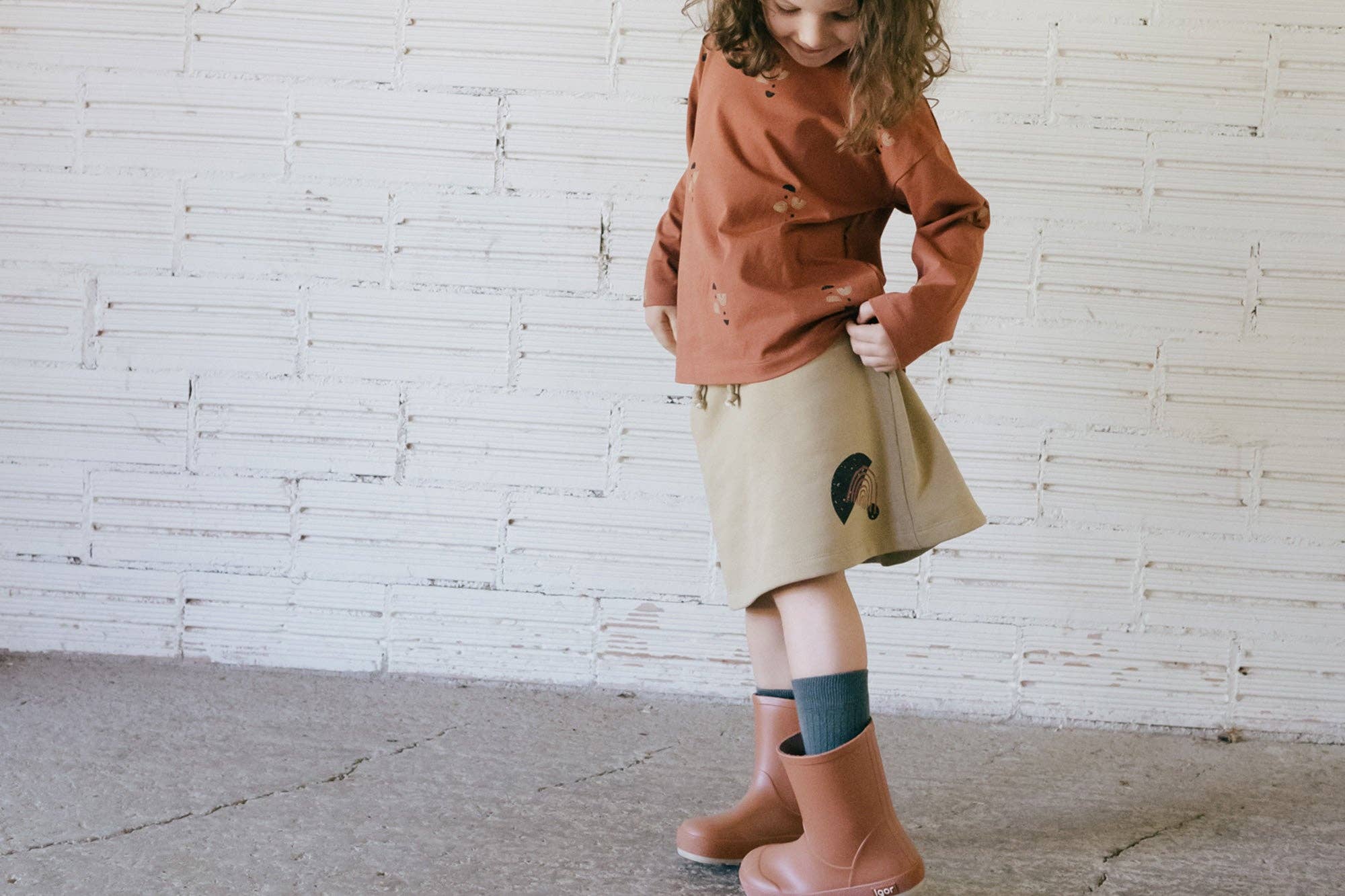 Beige Beige Gaya A-line kort kjol för wholesale på Faire3