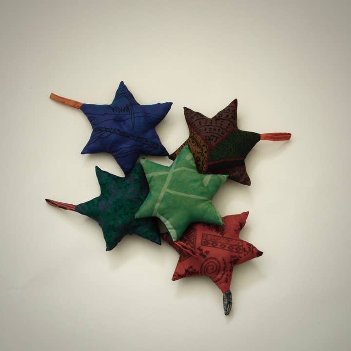 Nordstjerne - Wholesale Ornament - SUSTAIN vintage silk star, small3