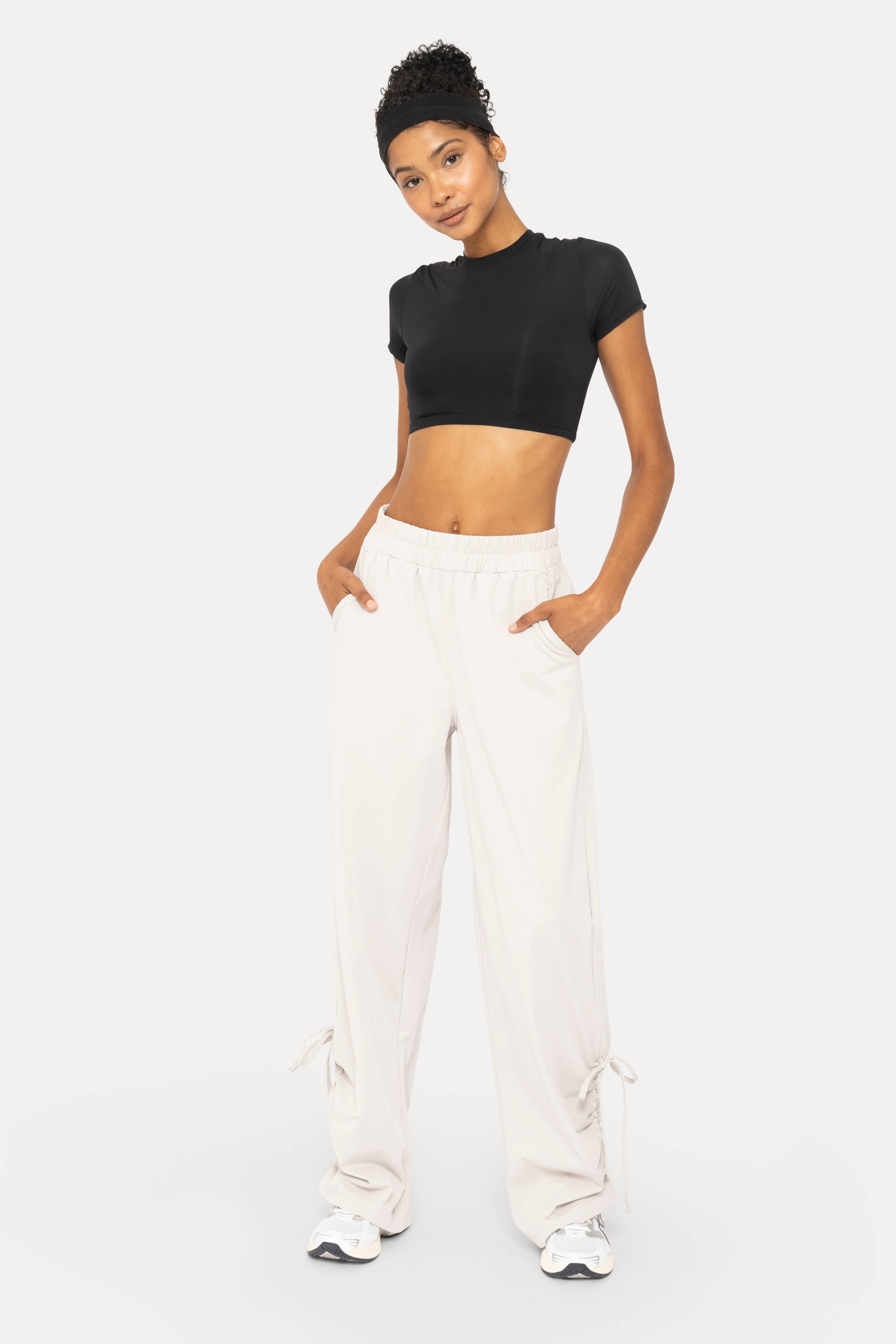 Mono B - Wholesale Pants - Women's - GREEN - Ecosoft Wide Leg Pants11