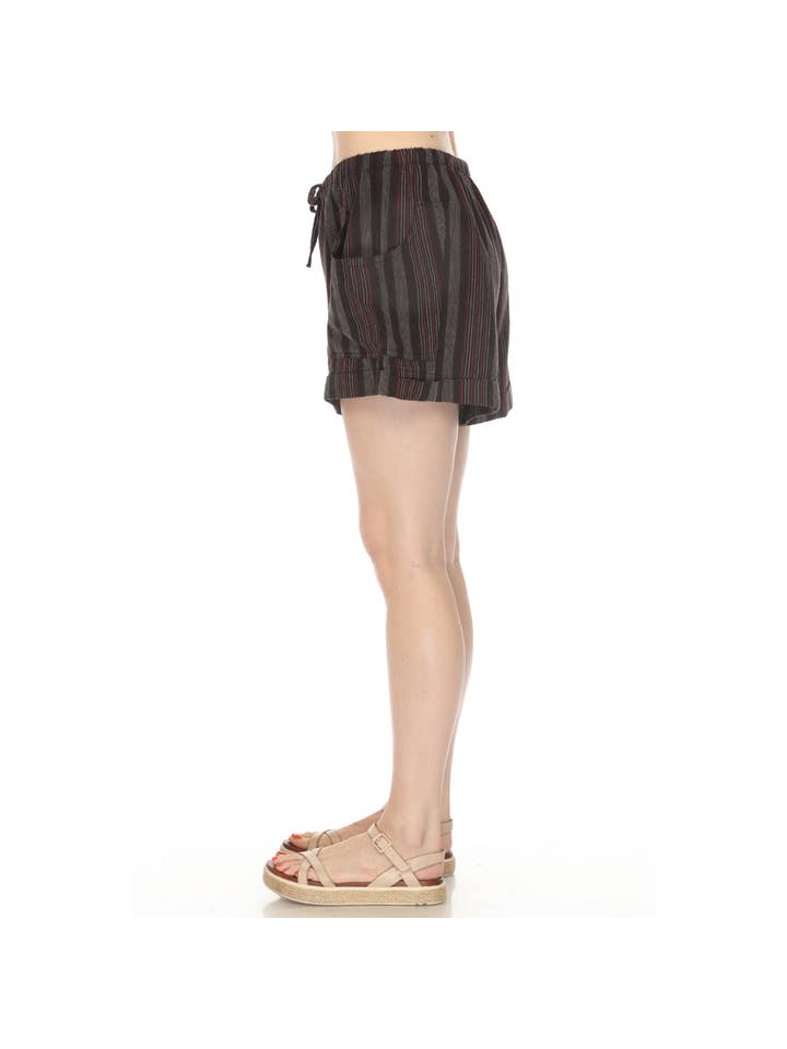 Lakhays Collection Inc. - Wholesale Shorts - Women's - Stripe Tacked Cuffs Shorts11