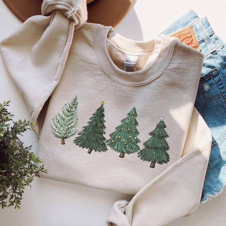 Christmas Tress Sweatshirt for wholesale by Designs by MJ