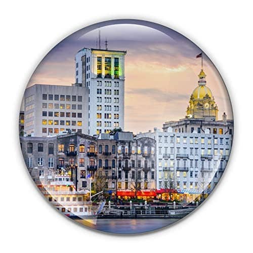 Presse-papier Savannah Georgia dans une boîte cadeau pour la vente par City Souvenirs