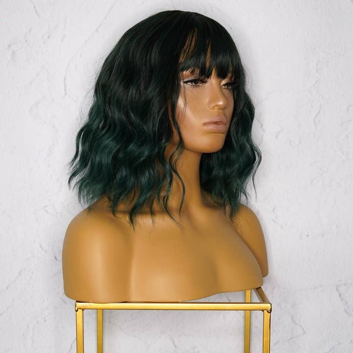 Milk & Honey - Wholesale Wig/Hair Piece - HAYLEY Dark Green Bob Fringe Wig
