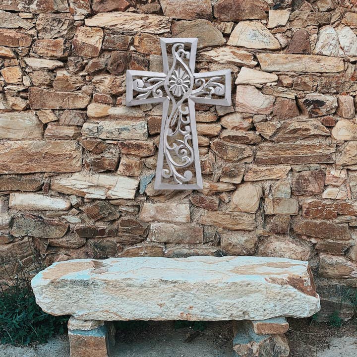 Wilco Home - Wholesale Wall Cross - Cameo Hand Carved Wood Wall Cross8