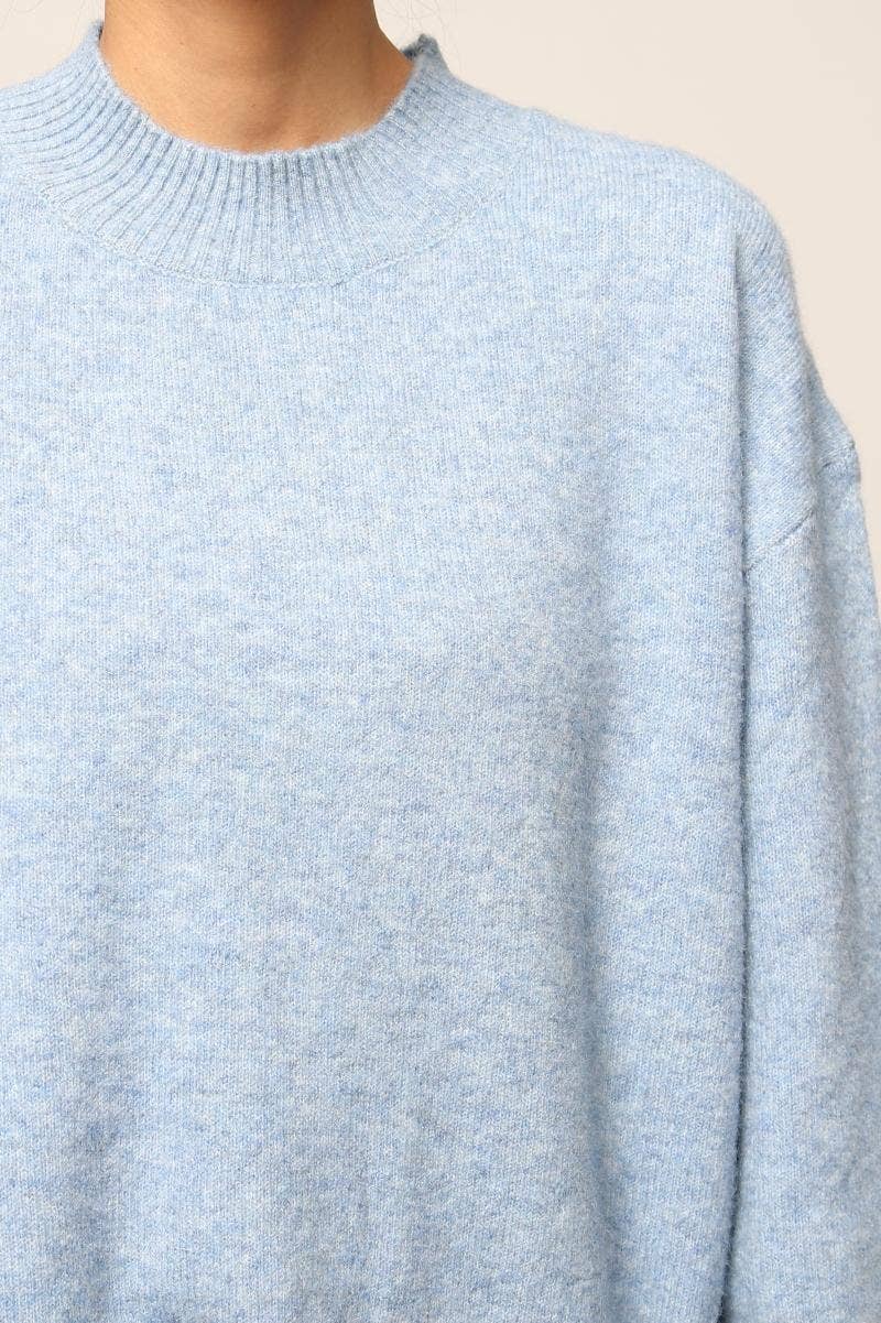 DIX-ONZE - Wholesale Knit Sweater - Women's - Soft Plain Sweater – Round Neck & Long Sleeves3