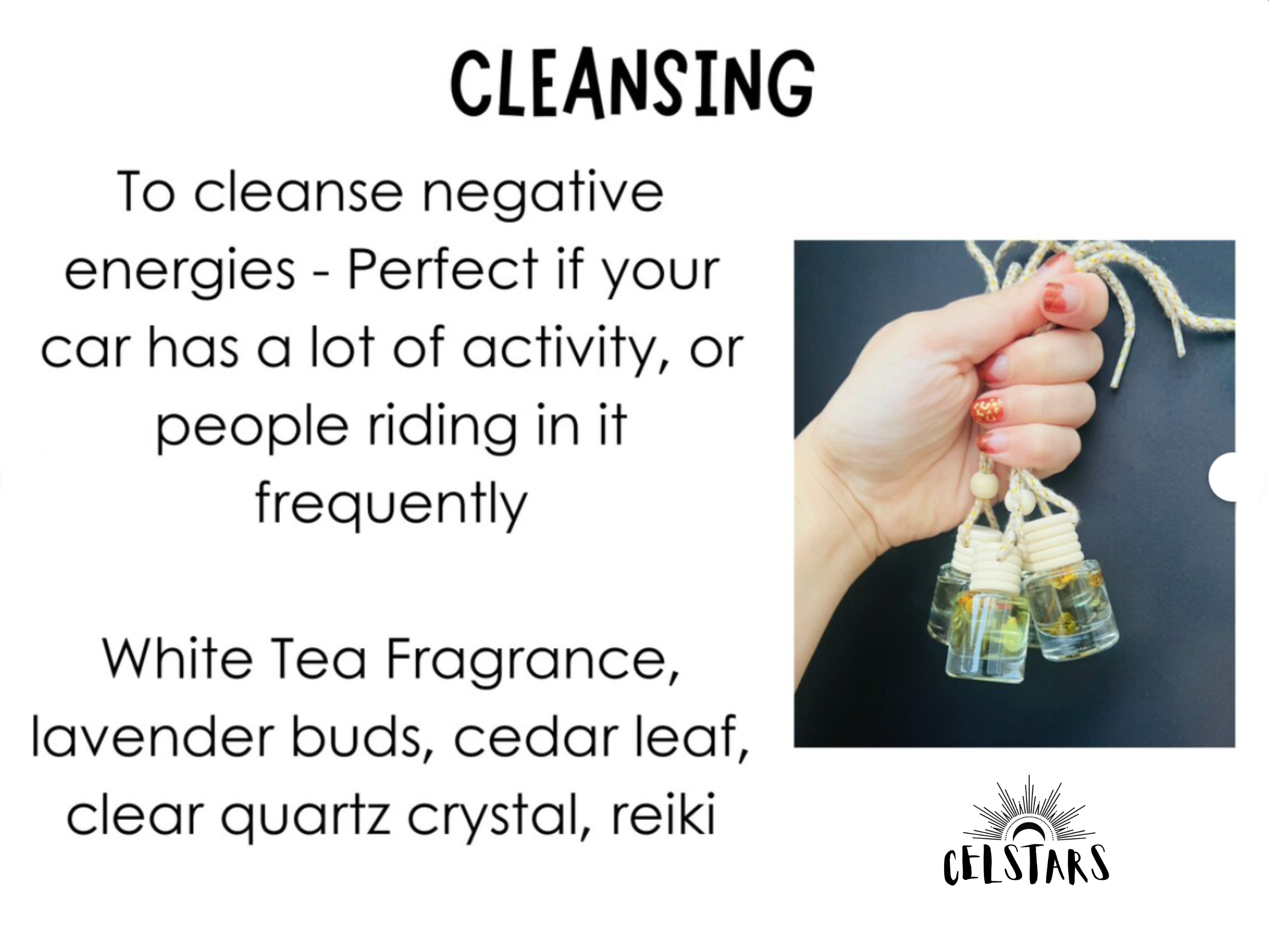 CelStars – wholesale Car Freshener - Unisex – Intention Car Diffuser Air Freshener Non-Toxic Reiki Infused3