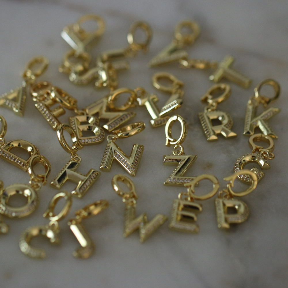 Deep South Originals Inc. - Wholesale Individual Charm/Pendant - Initial Letter Scarf Clip Charm2