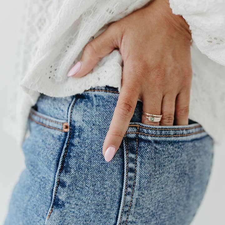 Barberry & Lace Handmade Jewelry - Wholesale Band/Stacked Ring - Mama Bar Ring | 14k Gold Fill & Sterling Silver