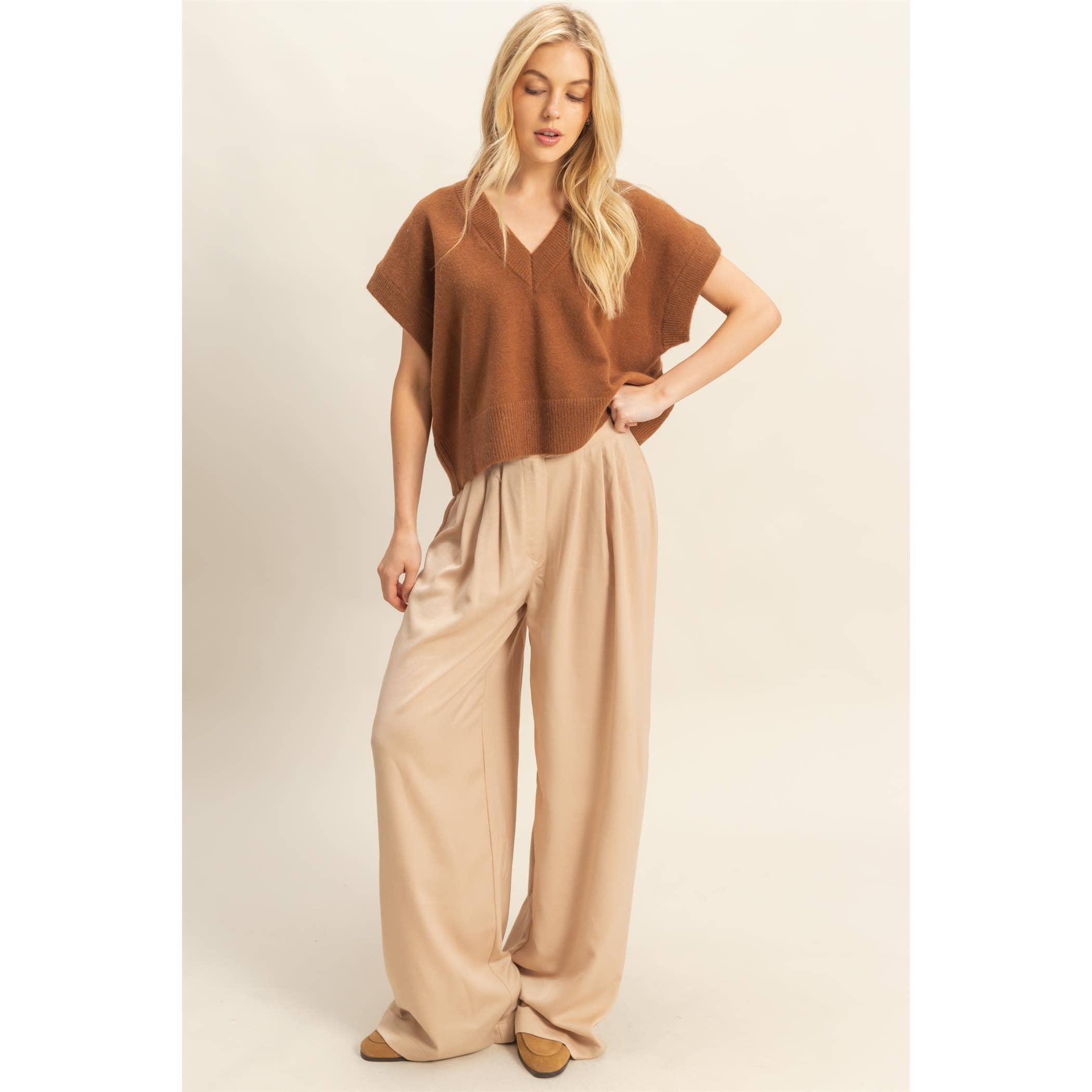 HYFVE - Wholesale Broek - Dames - Wijde Palazzo Broek Met Plooidetail5