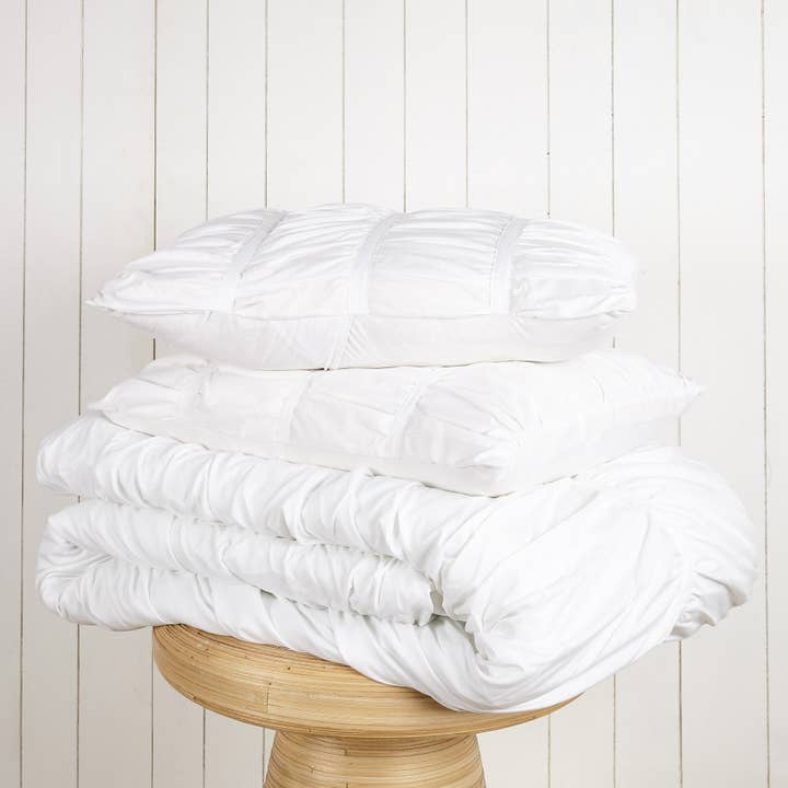 Peking Handicraft - Wholesale Bedding Set - Emily Texture Comforter Set (White) - Modern Heirloom3