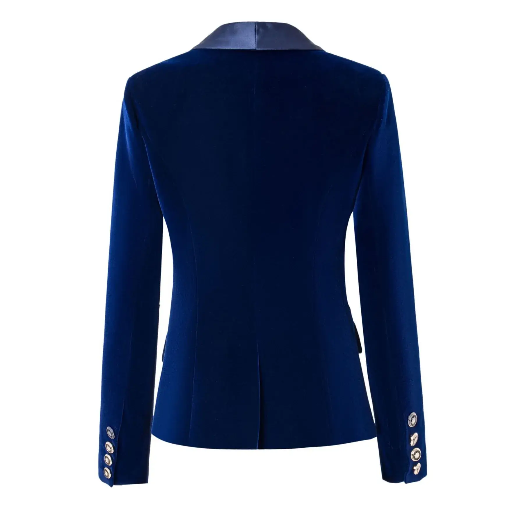 Productseeker - Wholesale Blazer - Women's - BL032 Velvet Blazer V-neck Suit with Satin Collar Slim Suit3