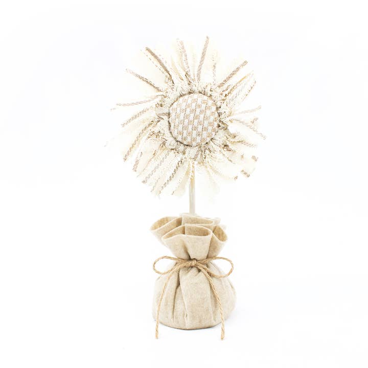 Striped & Weave Pattern Standing Sunflower for wholesale by WT Collection