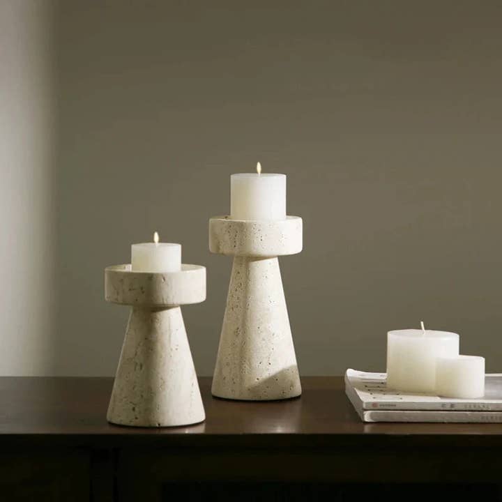 Kiyo Home - Wholesale Candle holder - Travertine Candle Holders4